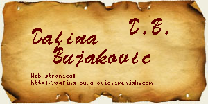 Dafina Bujaković vizit kartica